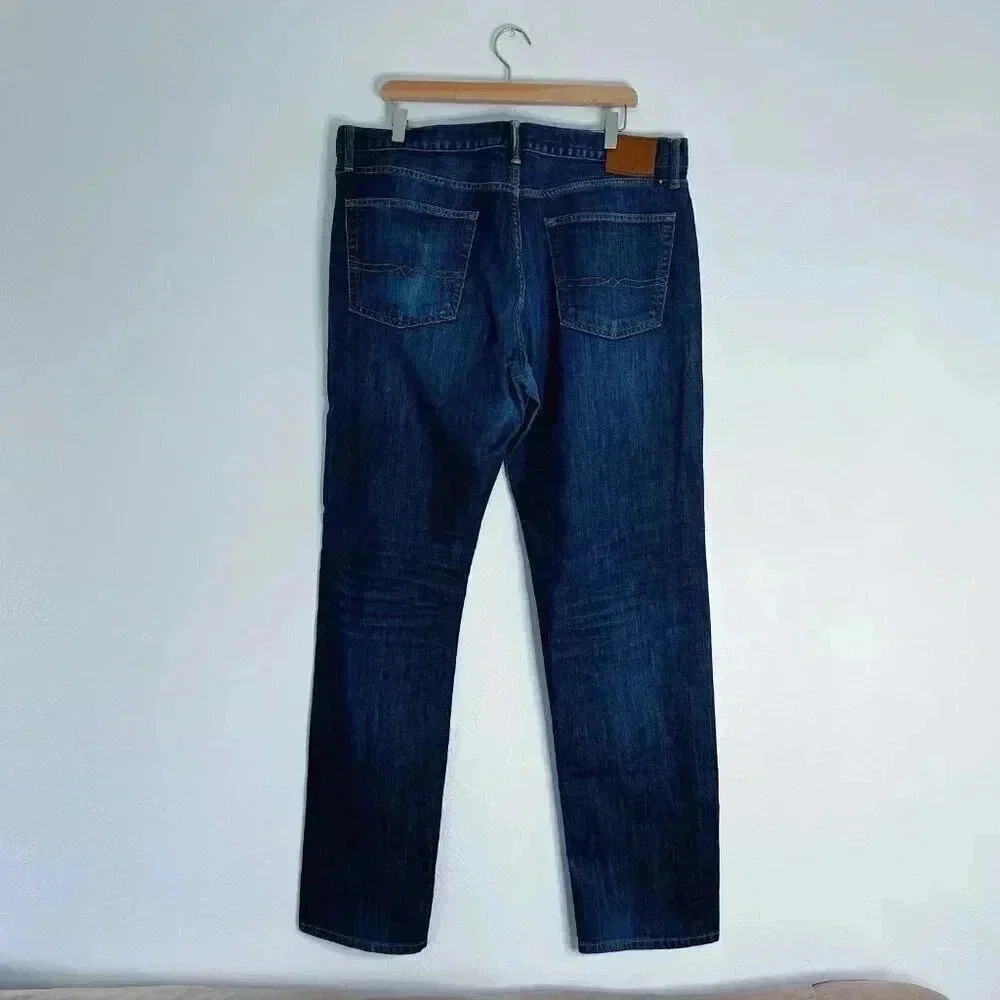 Lucky Brand Men's Medium-Dark Wash Straight Leg Jeans High Rise Size 38 x 34 - Picture 3 of 5